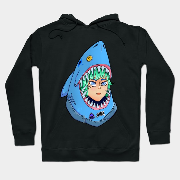 Sharks Girl Hoodie by Shirodj